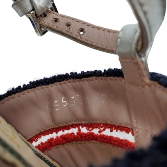 Gucci Rainbow Terrycloth Buckle Ankle Strap Sandals - Picture 6 of 9